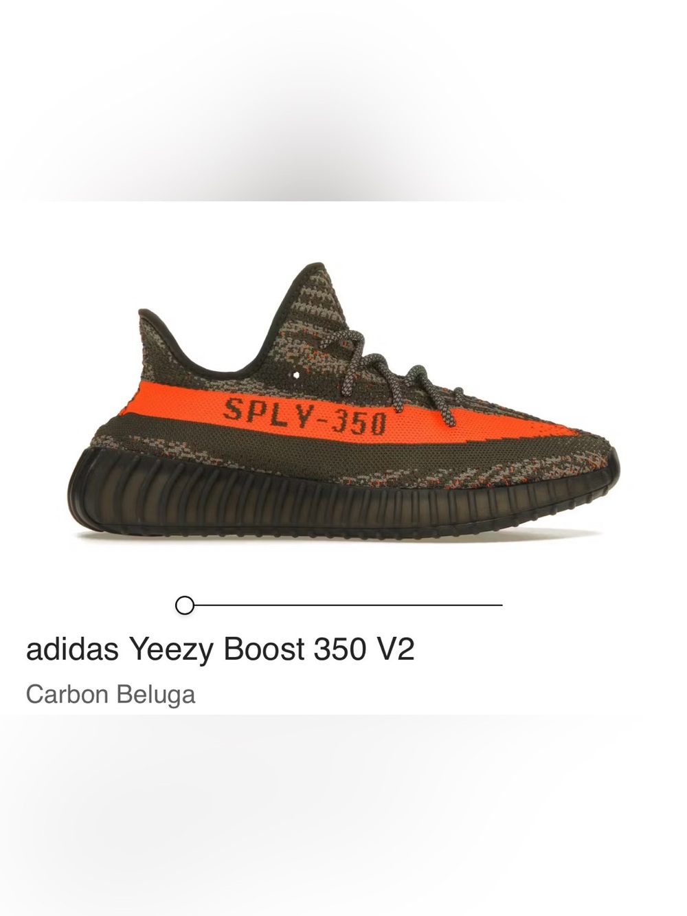 adidas YEEZY BOOST 350 V2 'CARBON BELUGA' Men 9.5